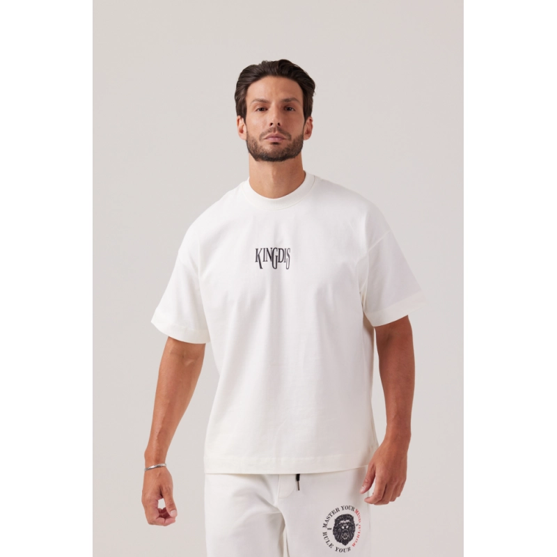 CAMISETA OVERSIZED PREMIUM OFF-WHITE | WHY BE NORMAL IF YOU CAN BE THE BEST