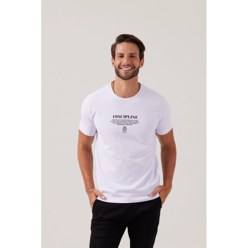 CAMISETA PREMIUM ENCORPADA BRANCA | DISCIPLINE